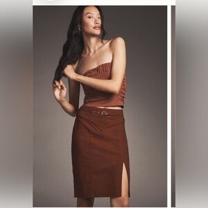 NWT By Anthropologie Belted Pencil Skirt